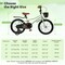 Green Metal Kids Bike with Dual Brakes, Training Wheels and Basket Perfect for Children's